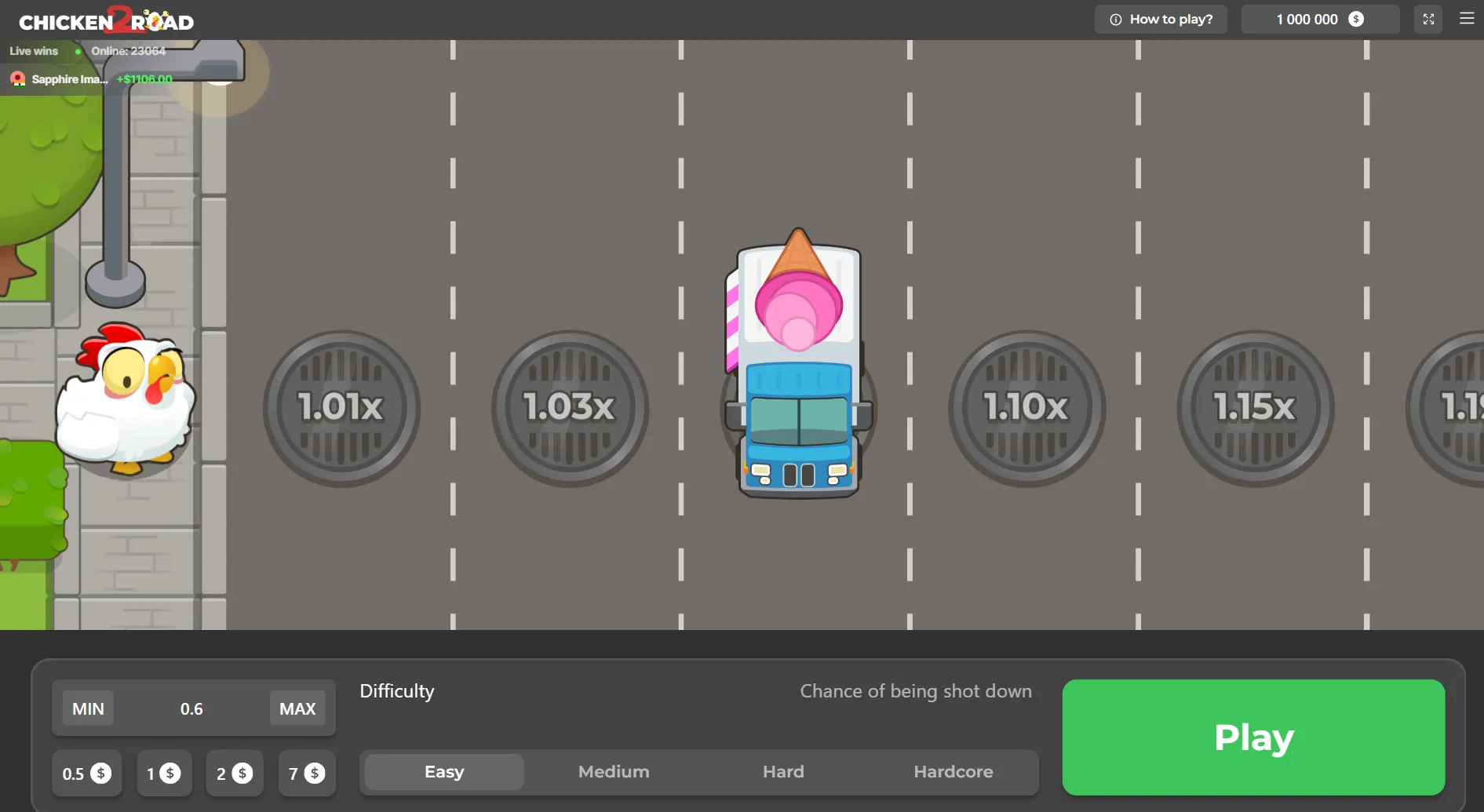 Comment jouer à Chicken Road 2 ?